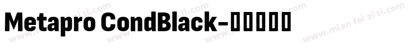 Metapro CondBlack字体转换
